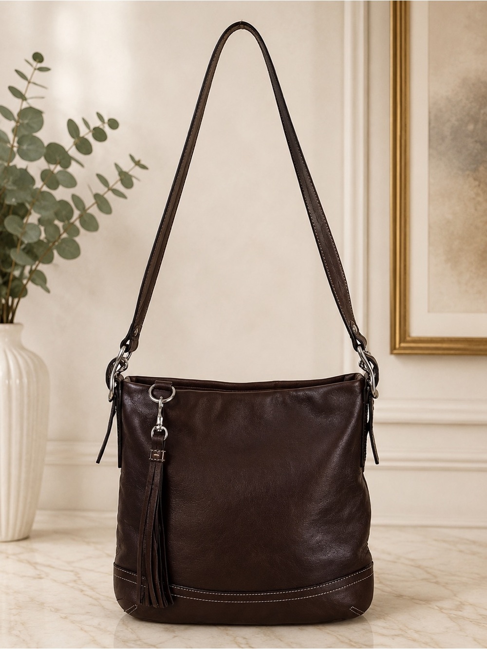 Vintage 2005 Y2K Coach Legacy Slim Tassel Bag